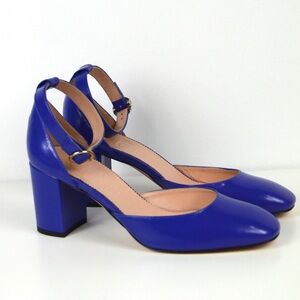 Elegant Blue Block Heel Women's Shoes